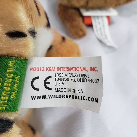 Wild Animal Cheetah 7 Inch & Tiger 5 Inch Plush Stuffed Animal Bundle - Picture 8 of 11